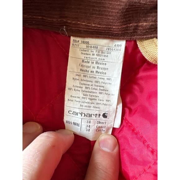 Vintage Carhartt X01 BRN 34 Short Bloody Guts Insulated Caramel Brown Coveralls - Picture 3 of 9